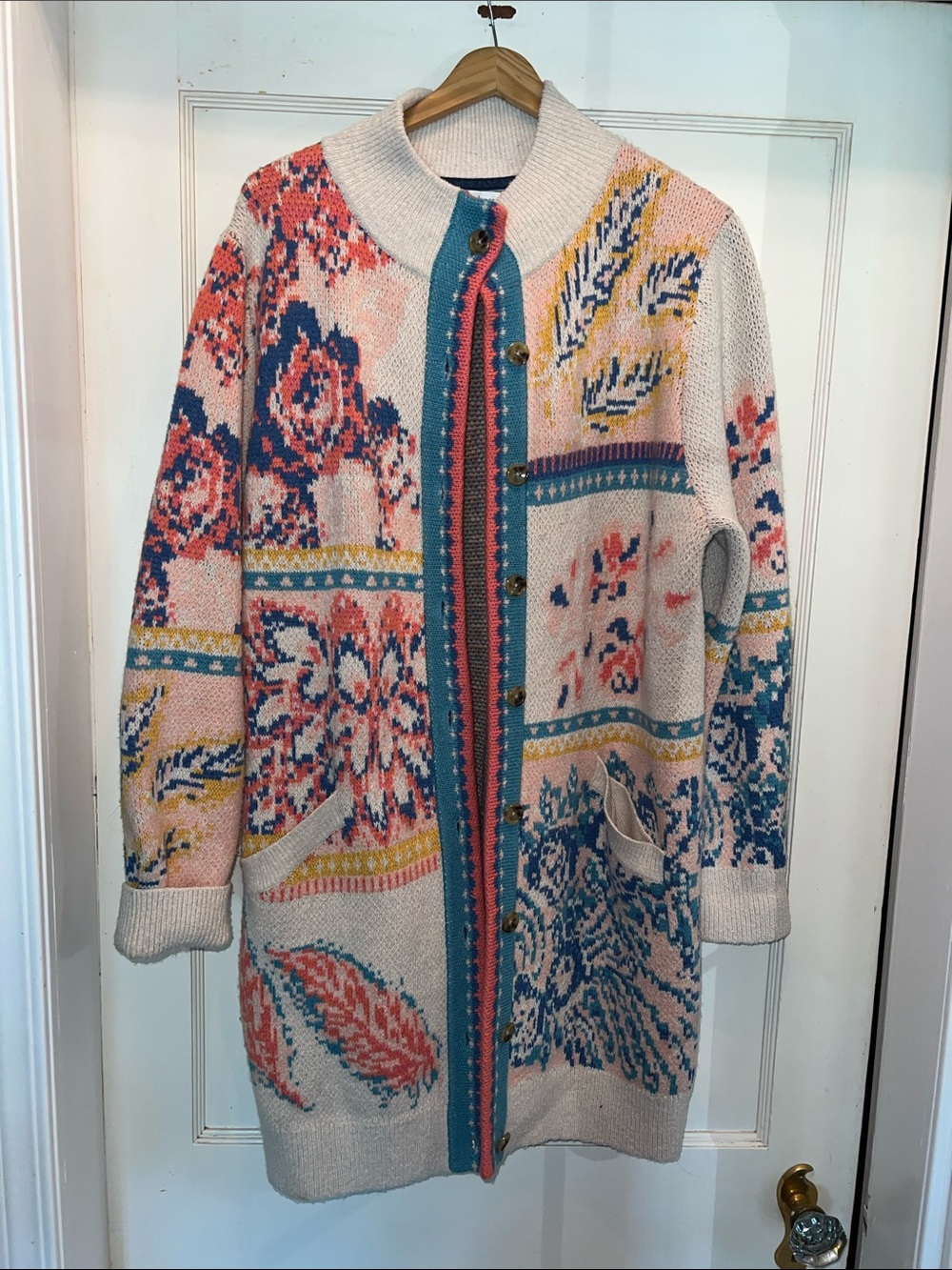 Sundance Zenni Patchwork Cardigan size M sweater
